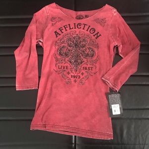 Red affliction tee